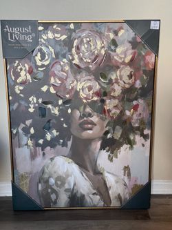August Living Hand Embellished Canvas Wall Art 30x40