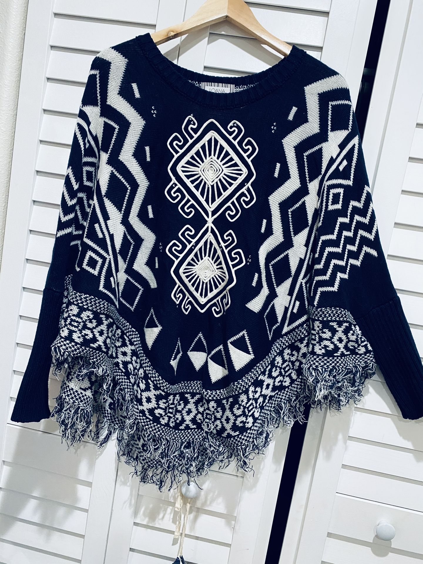 Navy blue poncho