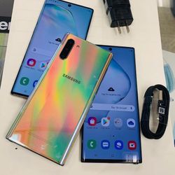 Samsung galaxy note 10 256 gb unlocked, store warranty $200 each 