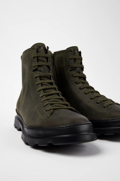Camper Nubuck Leather Ankle Boots Green Size 6.5 RETAIL $230