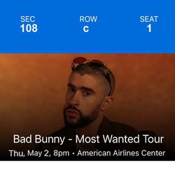 Ticket To Bad Bunny Concert Is Available May/2