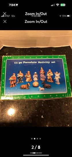 Vintage 9 piece porcelain Nativity set