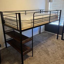 Metal Twin Loft Bed 