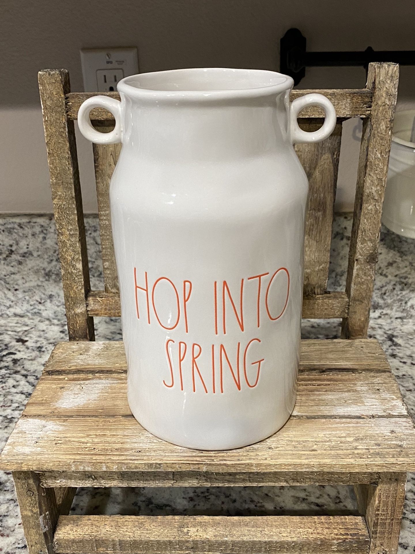 Rae Dunn Hop Into Spring Vase