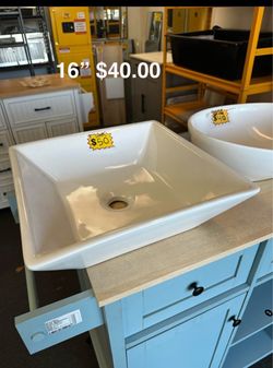 New Ceramic Porcelain Bathroom Vessel Sink in White starting at $30