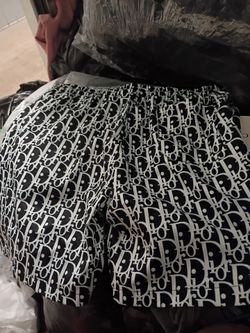Black and white shorts