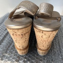 Salvatore Feragamo Leather Wedge Sandals 