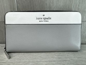Kate Spade Staci Colorblock Continental Wallet WLR00120 Nimbus Grey (A1D033711)