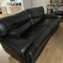 Leather Dual Recliner Sofa 