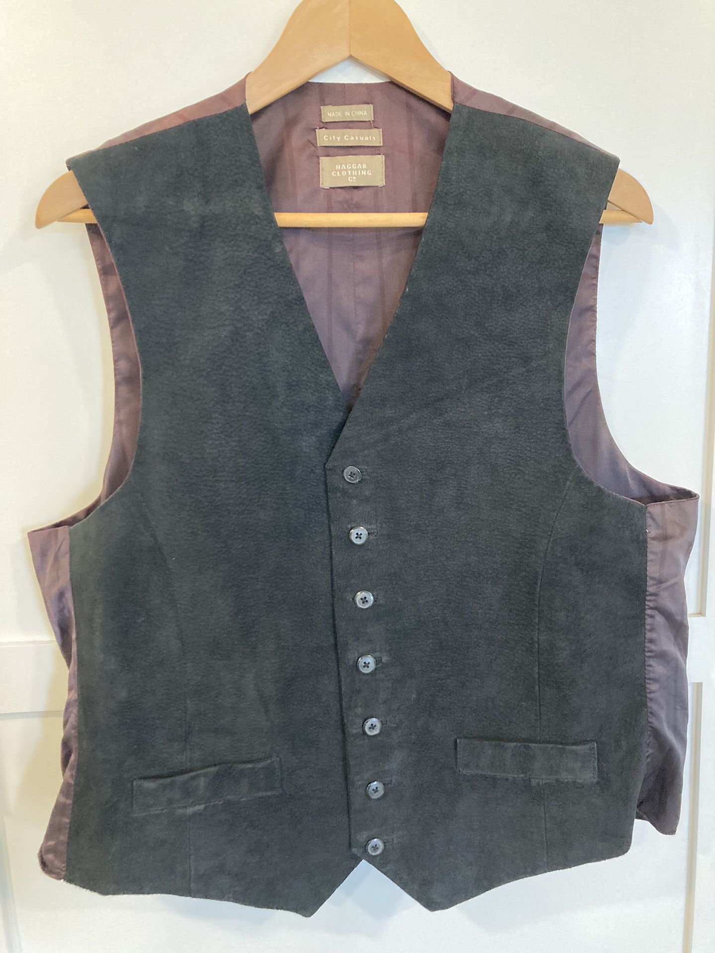 1 Vintage Haggar Clothing City Casuals Button Down Vest Men's
