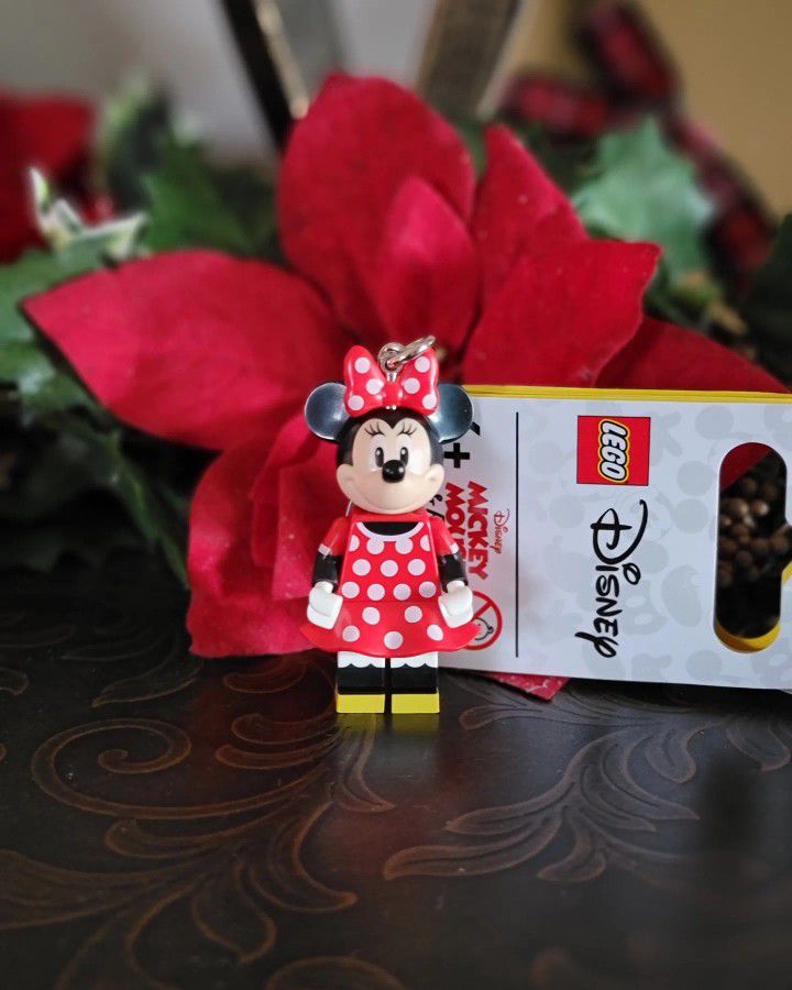 Minnie Mouse Lego Keychain 