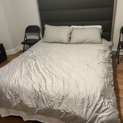 Queen-Sized Bed and Frame