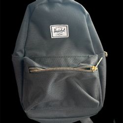 Herschel Black Backpack with Striped Interior