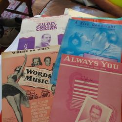 Vintage Sheet Music, 4 For 12