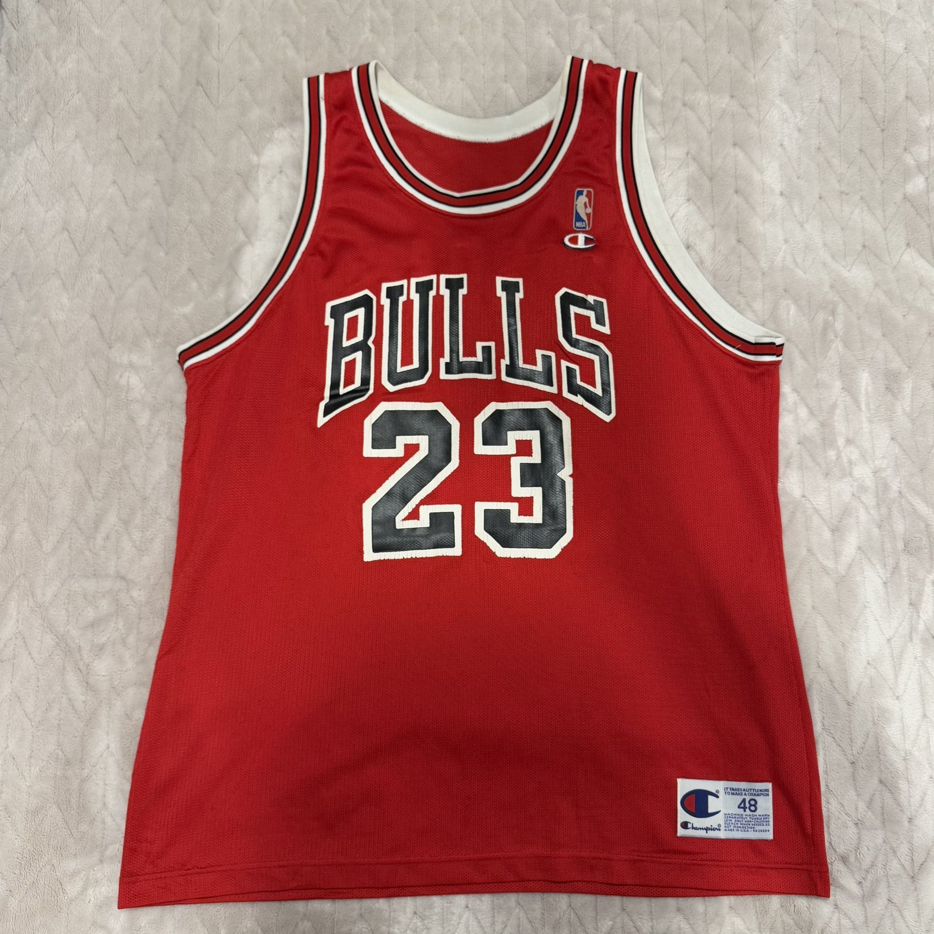 Vintage 90’s Jordan Chicago Bulls Champion NBA Jersey Size 48