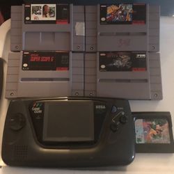4 Super NES Games And Game Gear With One Game 