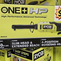 New 18V Ryobi 1/4" extended reach Ratchet