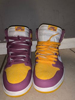 Nike Air Jordan 1 High Purple Yellow Sneakers