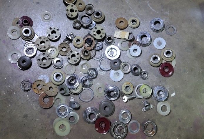 Lot of vintage car door handle trims / auto door handle trims