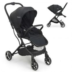High Landscape Foldable Baby Stroller With Reversible Reclining Seat-Black BB5612BK

