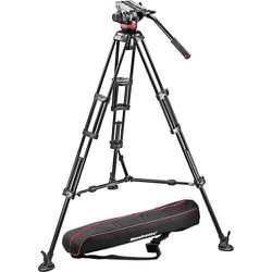 Manfrotto 546B 3-Section Aluminum Tripod with 502 Pro Video Head and Mid-Level Spreader
