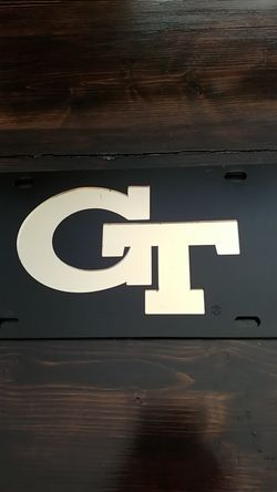 Georgia Tech Craftique license plate.