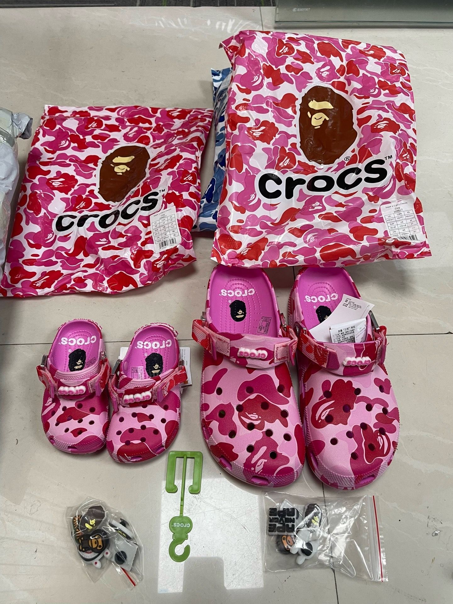 Bape crocs available in kids and adults