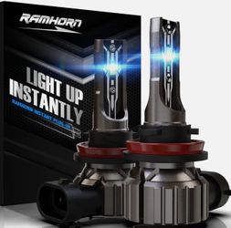 2Pks RAMHORN H11 Light bulbs 300% brightness 1:1 Mini Size Plug & Play Fog Light