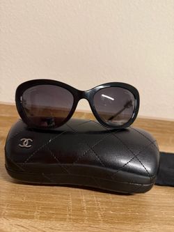 Chanel Black Oversized Sunglasses with Case
