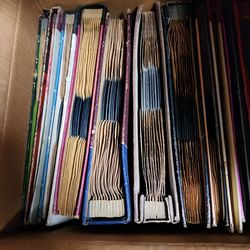 A few boxes of shellac records