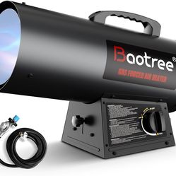 New 125,000 btu forced air propane heater with regulator