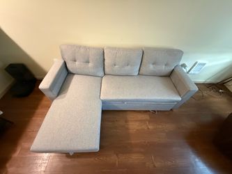 Grey Sofa / Couch – Modern, Comfortable, Great for Apartment