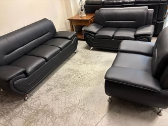 Black Leather Sofa & Loveseat $699!!!!