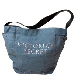 Victorias Secret Denim Tote Bag XL 