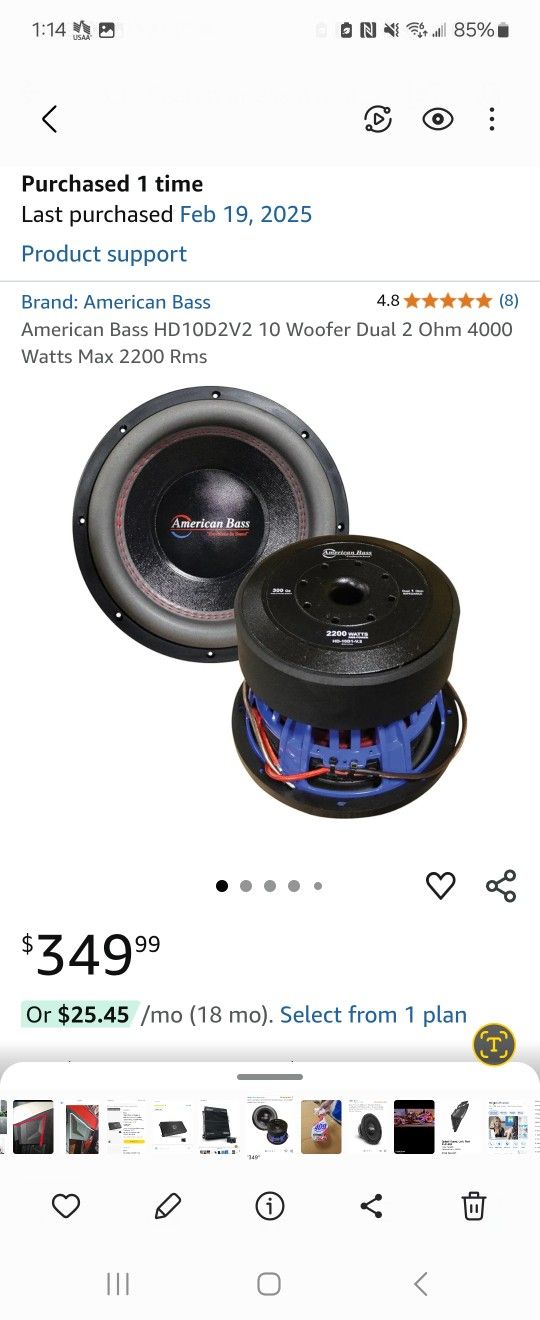 10inch American Bass Sub Woofers