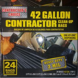 Contractor Trash Bags 3mil Heavy Duty 42 Gallon