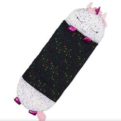 Pillow & Sleepy Sack- Comfy, Cozy, Compact, Super Soft, Warm, All Season, Sleeping Bag with Pillow- Medium 54” x 20”, Shimmer Unicorn
