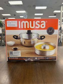 IMUSA Double Boiler Bano Maria with 8 in Flan Pan, 3 qt