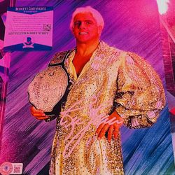 BAS COA RIC FLAIR SIGNED 8x10 WWF WWE WRESTLING PHOTO