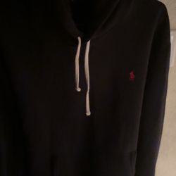polo hoodie black