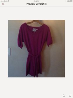 Juicy Couture 15% cashmere fuchsia tunic. Size small