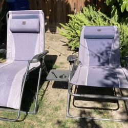 Two Zero Gravity Recliner Chairs