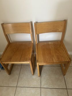 2 Wooden Chairs 