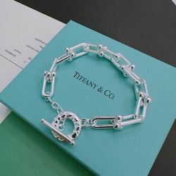 Tiffany Heart Tag Toggle Silver Bracelet