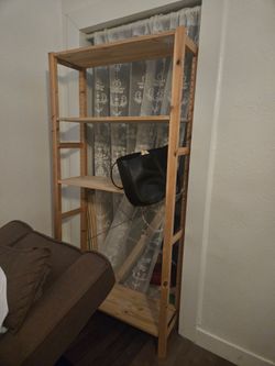 Ikea IVAR
Shelf unit, like new condition pine, 35x11 3/4x70 1/2 "