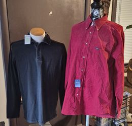 Mens Work Shirts Set Of Two New