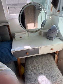 Vanity with chair