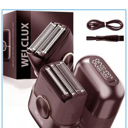 Electric Foil Shavers for Men: Mini Electric Razor with 4 Floating Blades & Big LED Display - Foil Shaver for Men with 2 Gears Adjustable - Face Shave