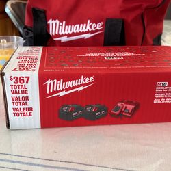 Milwaukee Battery (2)And Charger