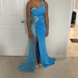Elegant Aqua Dress Size 4